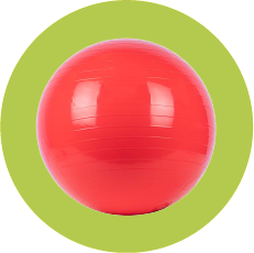 Red yoga ball